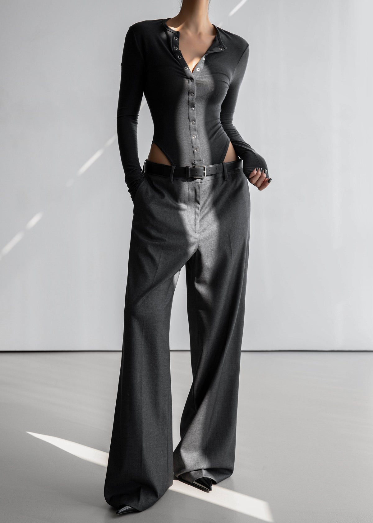 Zadie Bodysuit - Charcoal β view 10 of 12
