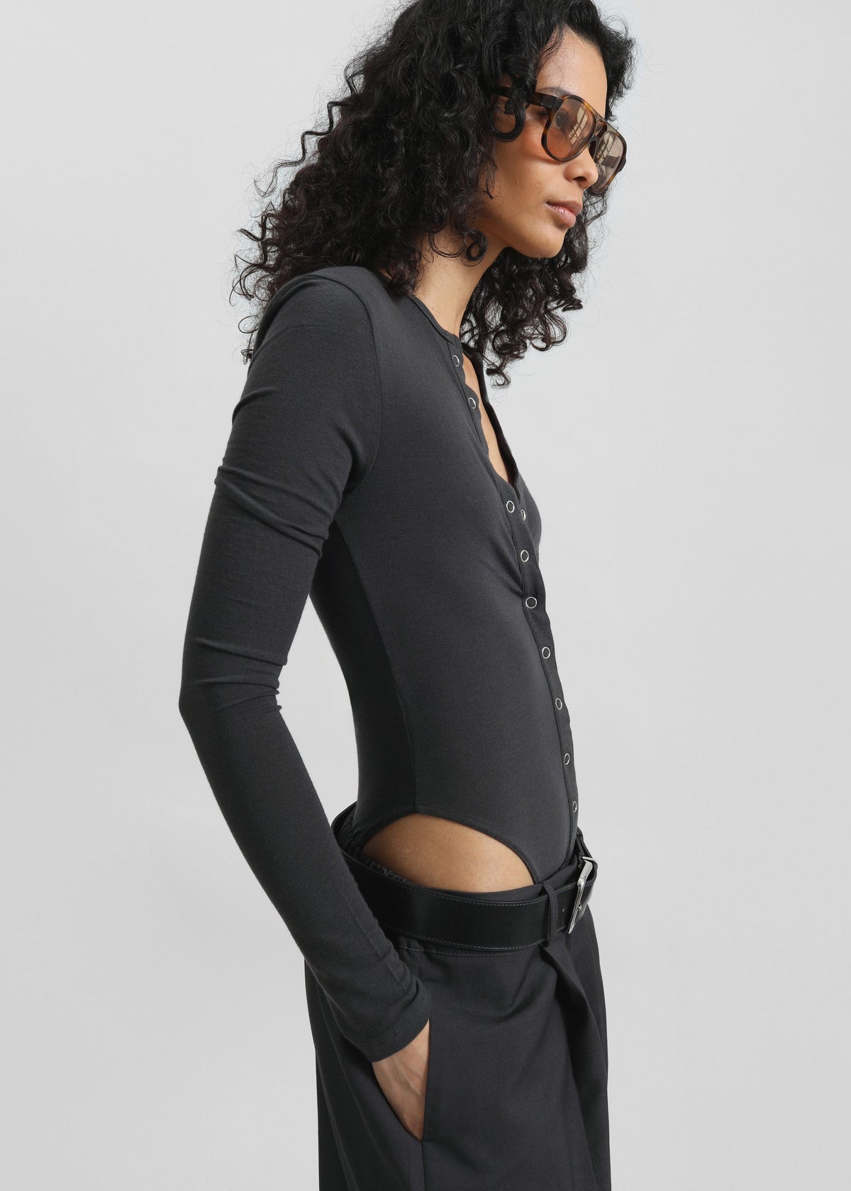 Zadie Bodysuit - Charcoal β view 3 of 12