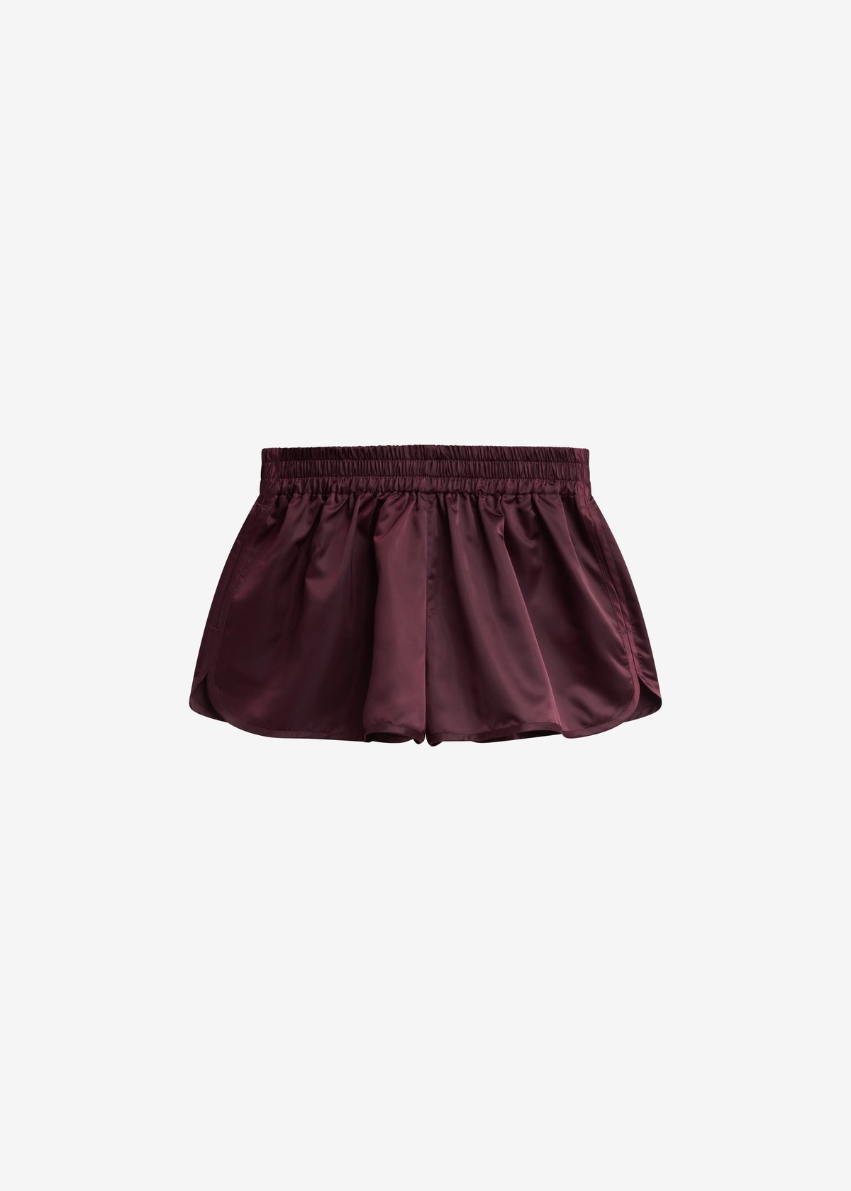 Zafra Satin Mini Shorts - Dark Plum β view 11 of 11
