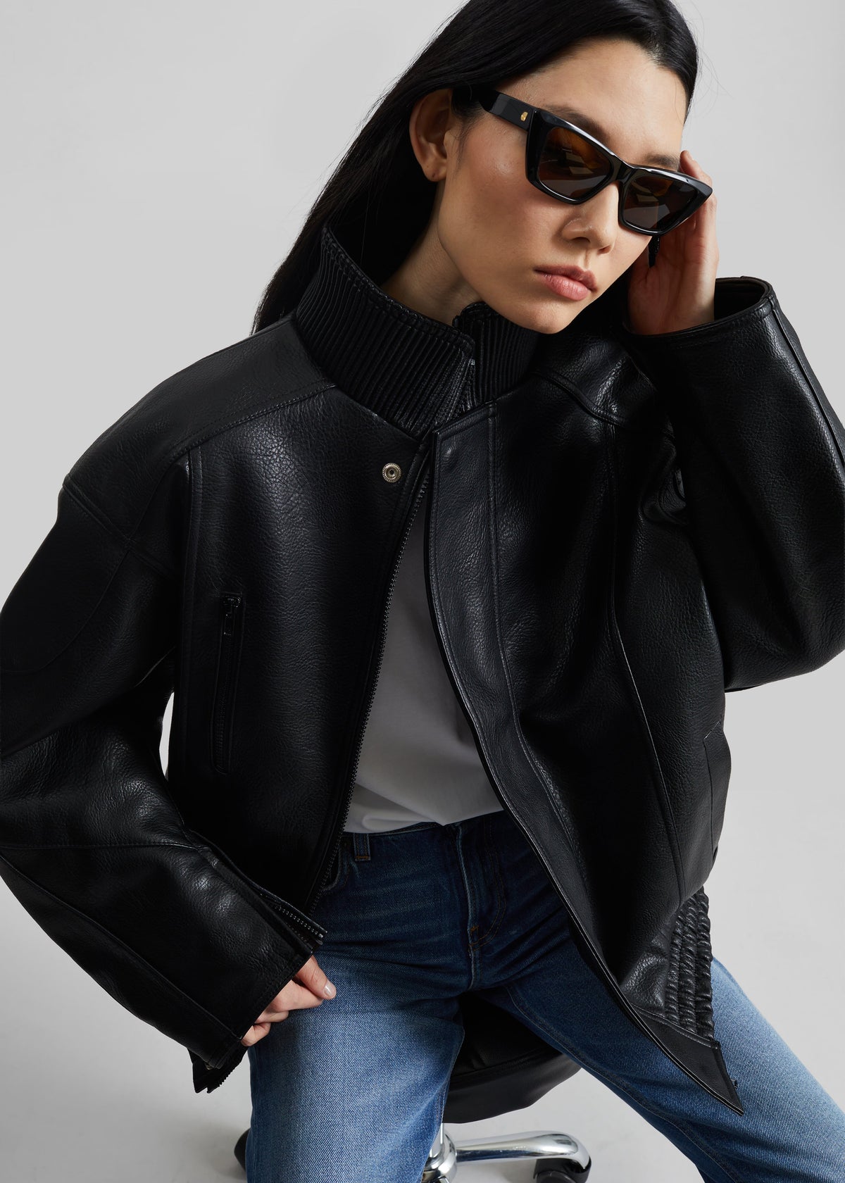 Zion Quilted Bomber Jacket - Black β view 7 of 8