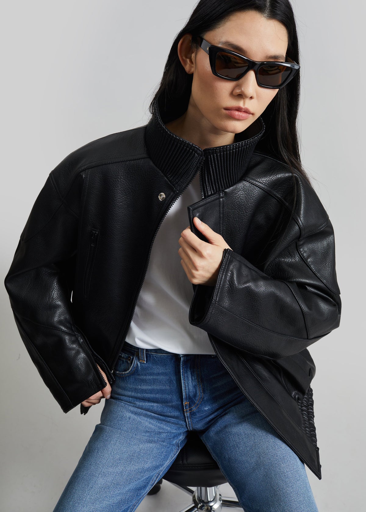 Zion Quilted Bomber Jacket - Black β view 4 of 8