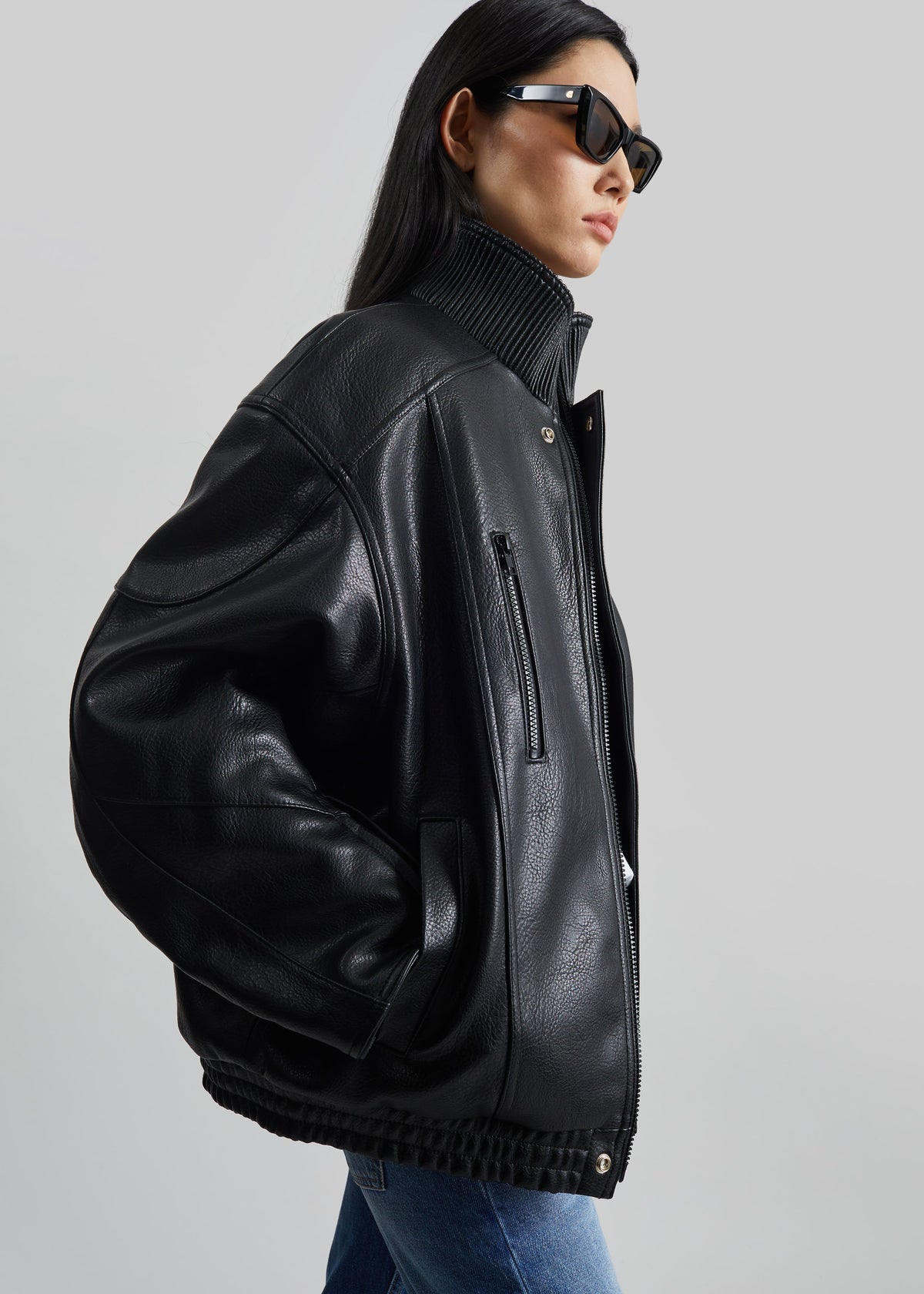 Zion Quilted Bomber Jacket - Black β view 5 of 8