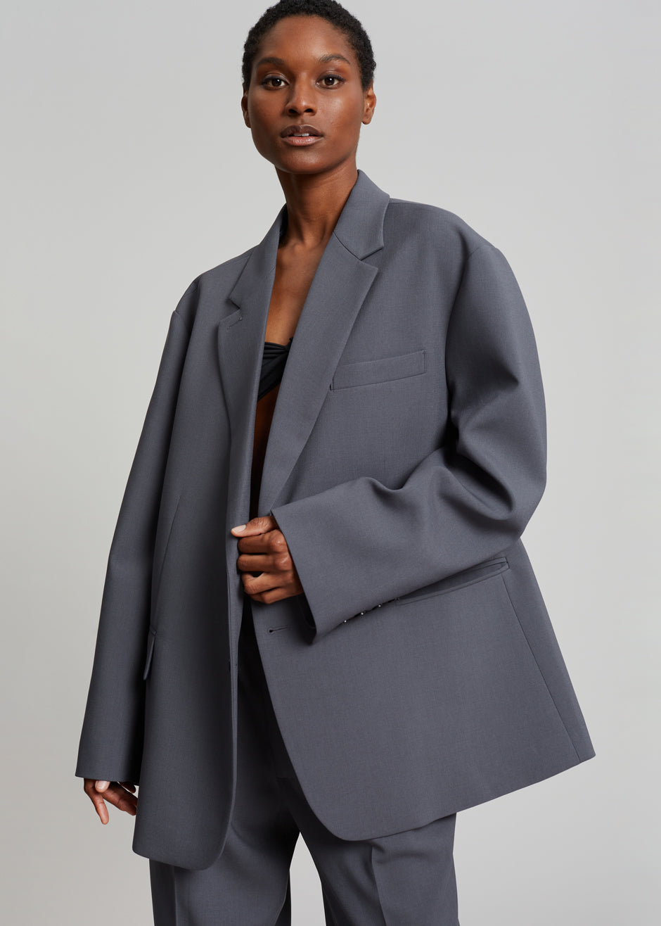Bea Blazer - Charcoal Blazer Nickishop β view 2 of 9