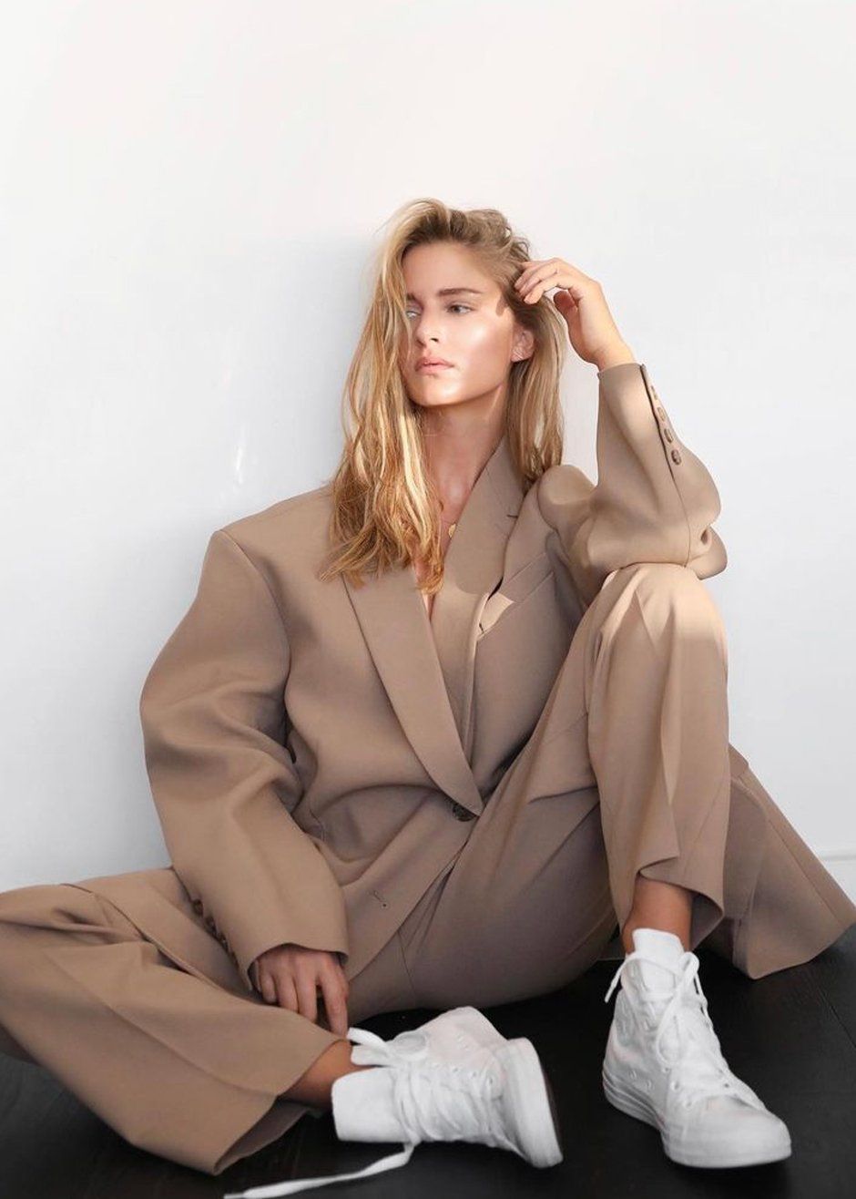 Bea Suit Pants - Latte Pants Nickishop β view 10 of 14
