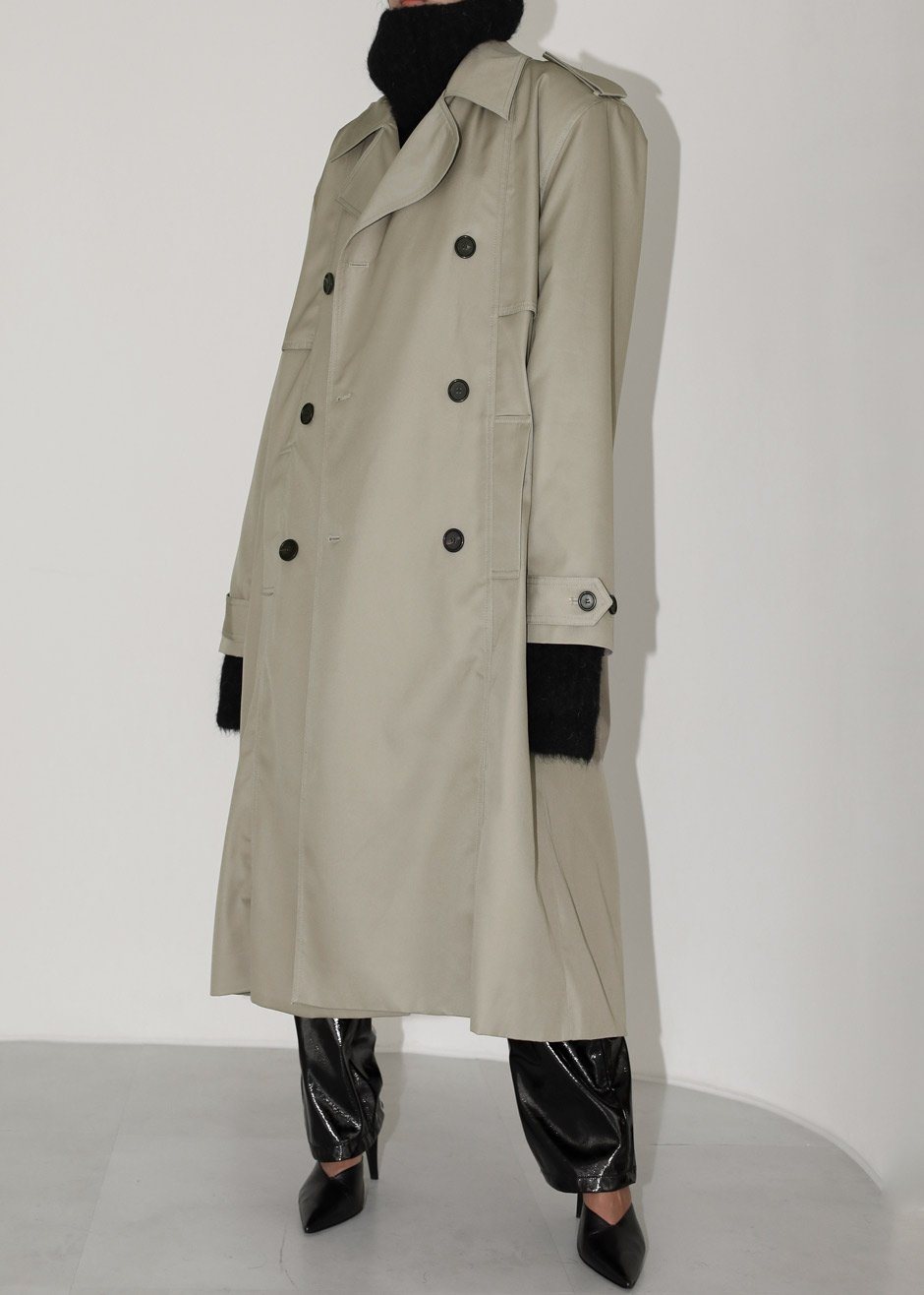 Eugene Trench Coat - Pale Khaki Coat Nickishop β view 11 of 13