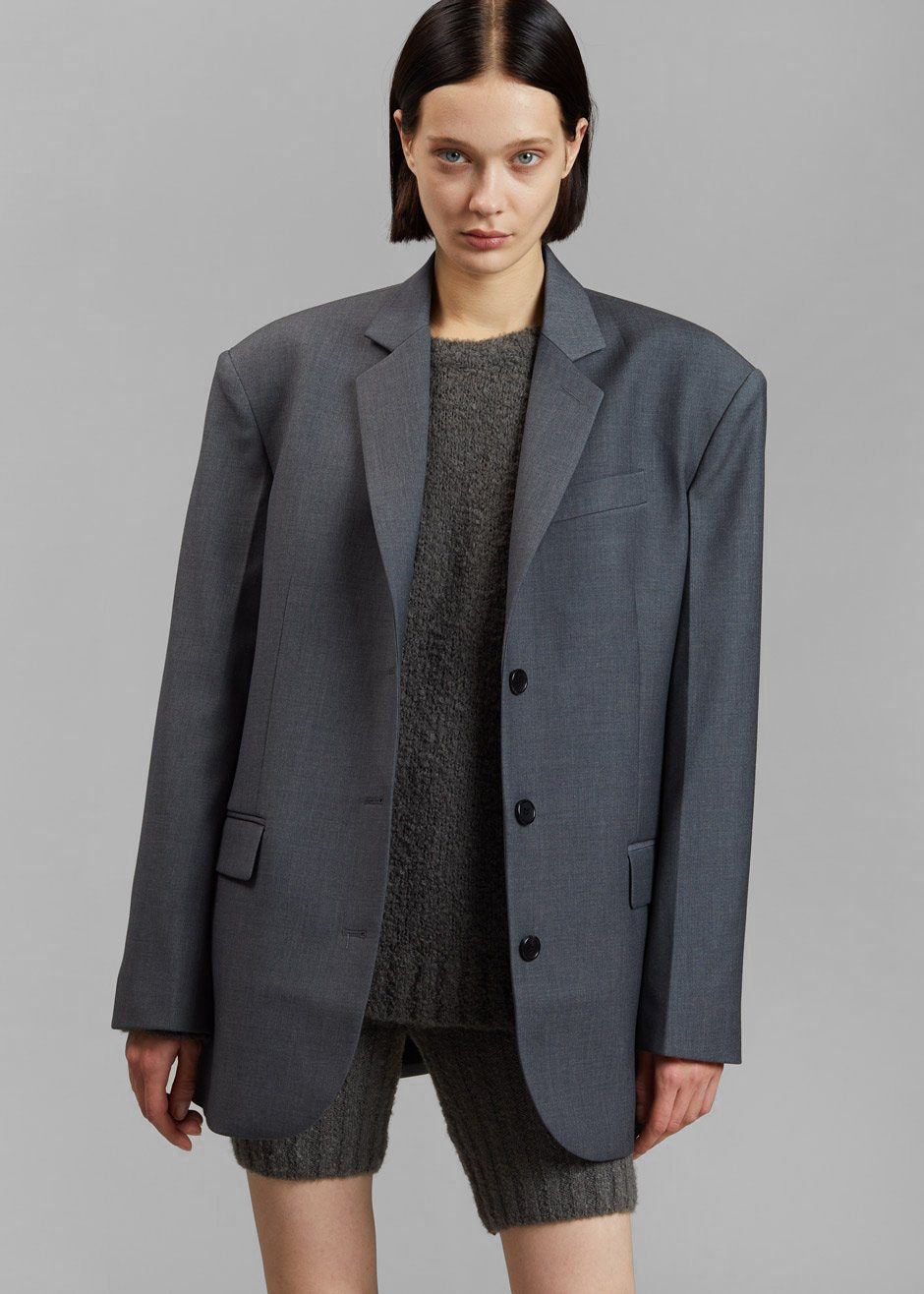 Gelso Oversized Blazer - Dark Grey Melange β view 4 of 14