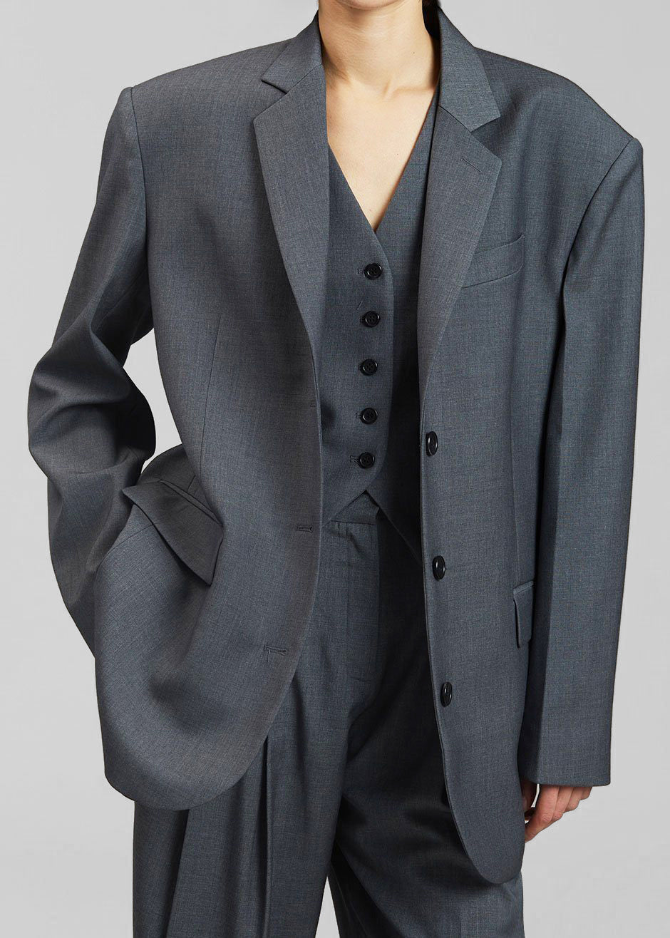 Gelso Waistcoat - Dark Grey Melange β view 6 of 10