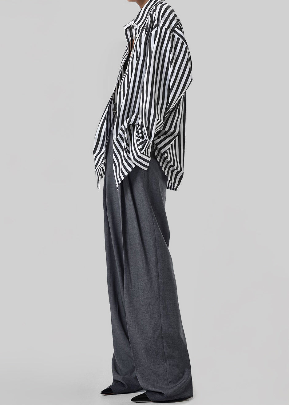 Gelso Pleated Trousers - Dark Grey Melange β view 5 of 13