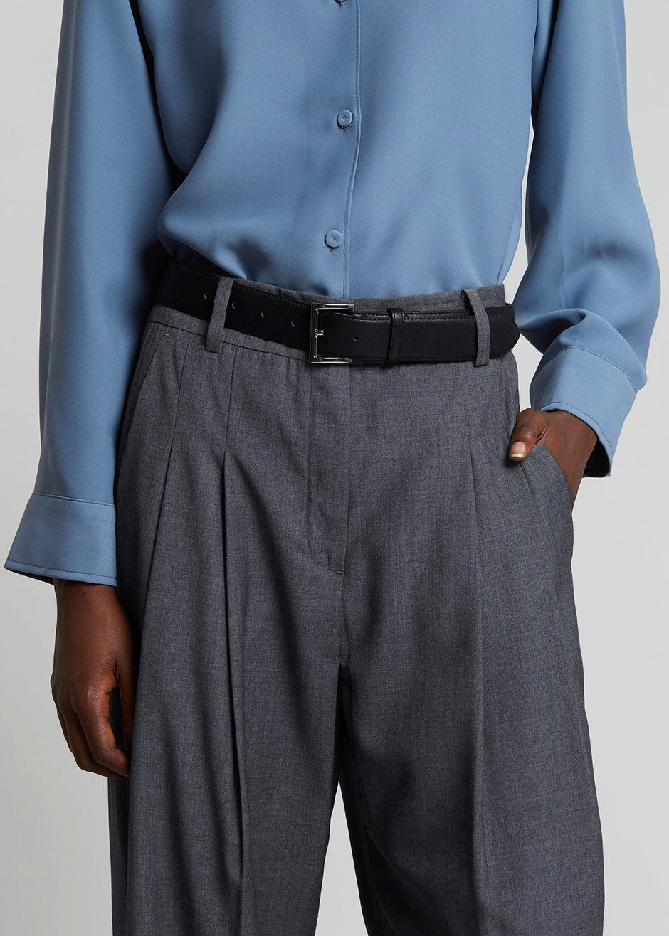 Gelso Pleated Trousers - Dark Grey Melange β view 3 of 13