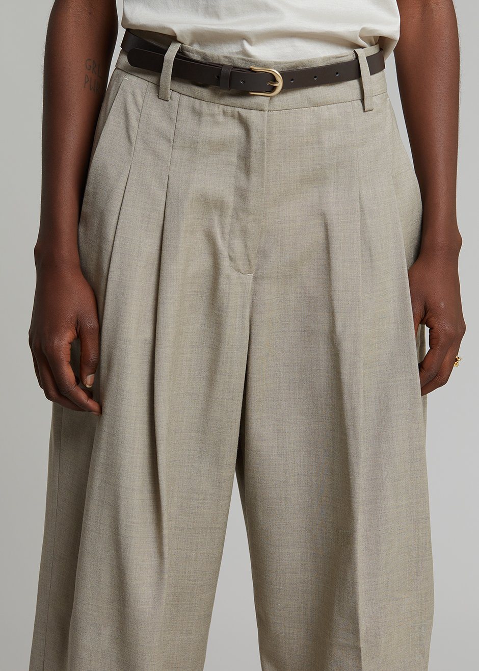 Gelso Pleated Trousers - Light Taupe Melange β view 11 of 15