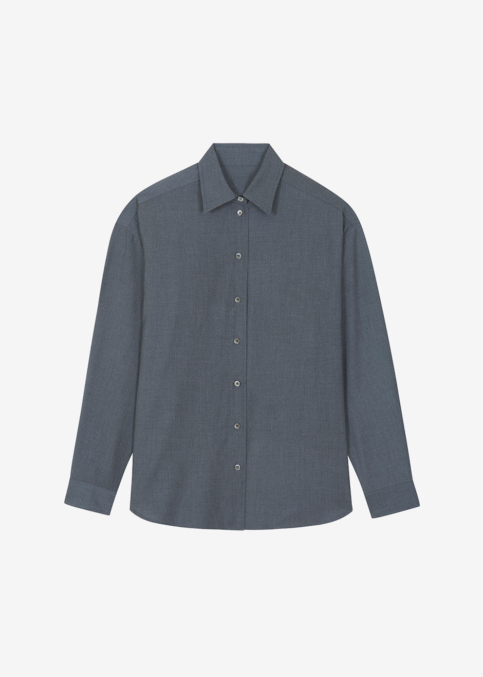 Gelso Shirt - Dark Grey Melange Shirt Nickishop β view 11 of 11