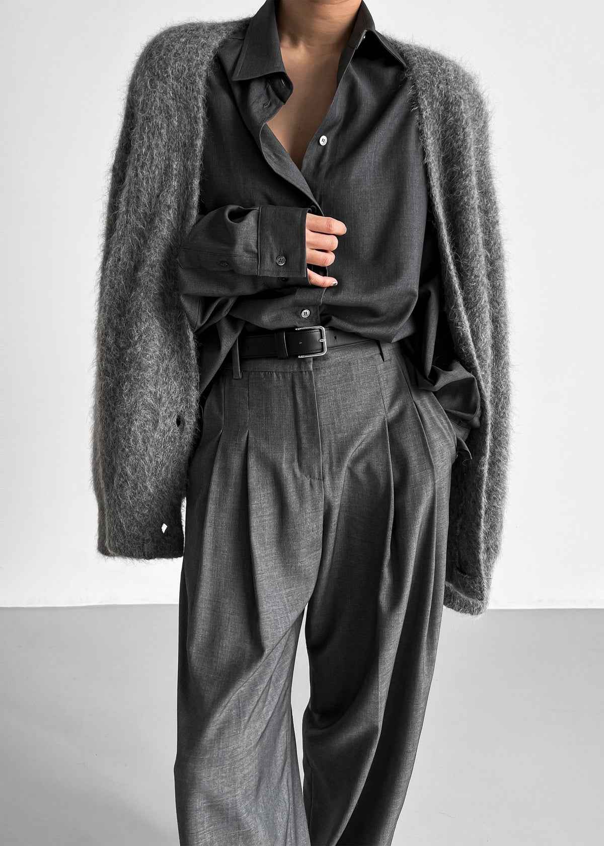 Gelso Shirt - Dark Grey Melange β view 8 of 11