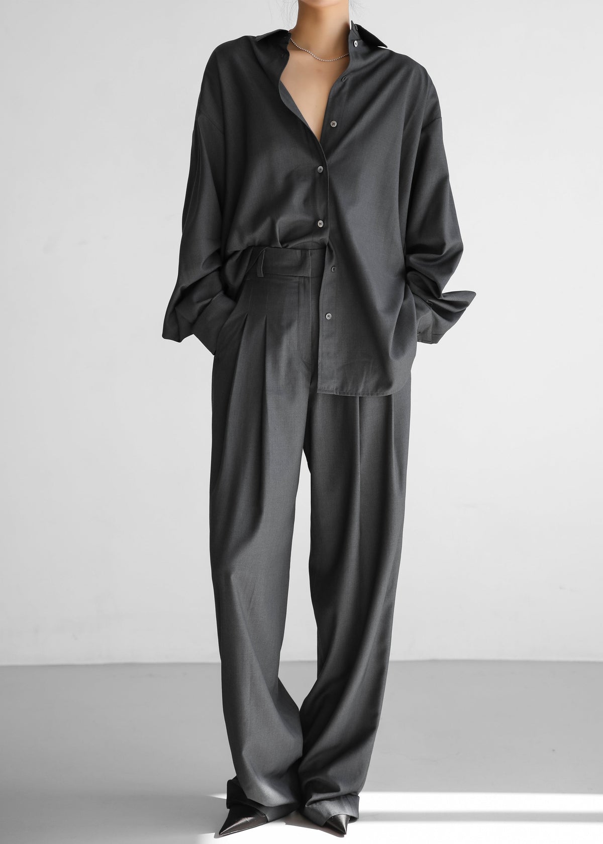 Gelso Shirt - Dark Grey Melange β view 10 of 11