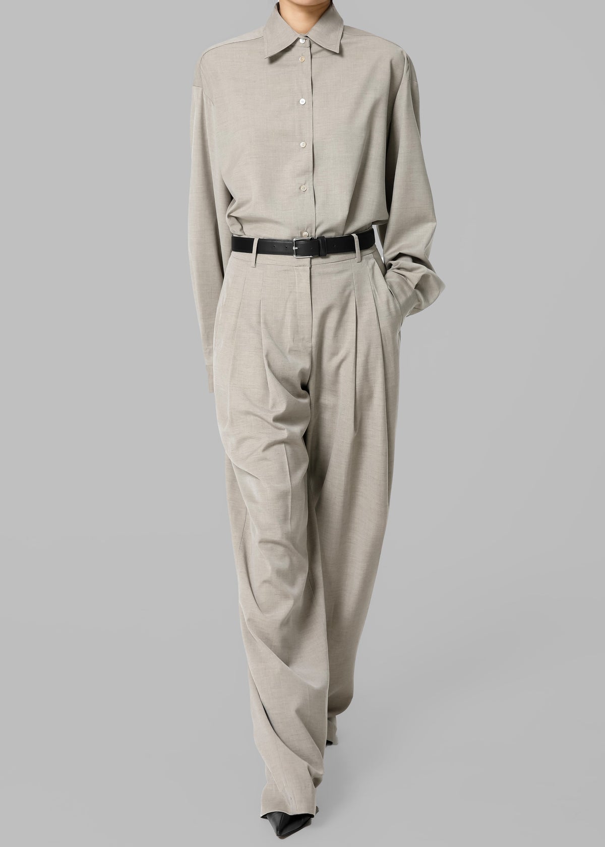 Gelso Shirt - Light Taupe Melange β view 5 of 12