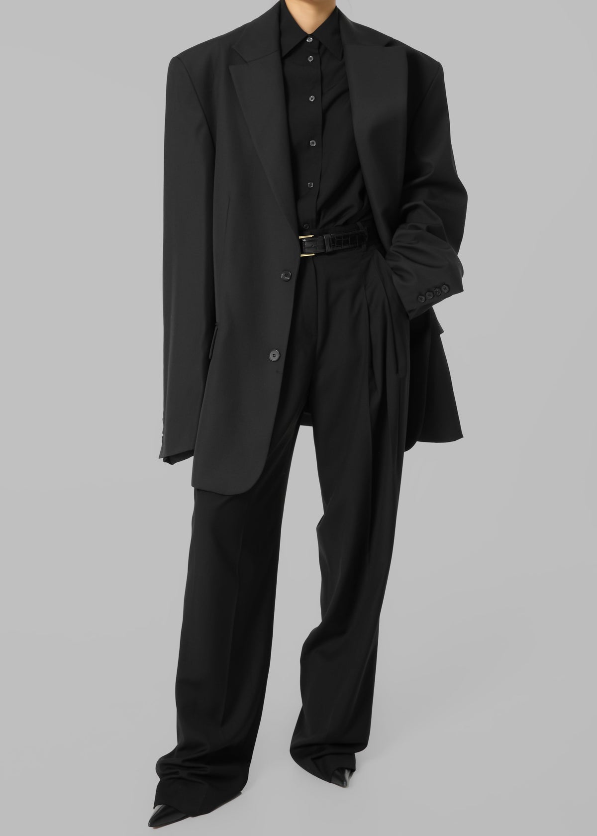 Gelso Pleated Trousers - Black β view 9 of 14