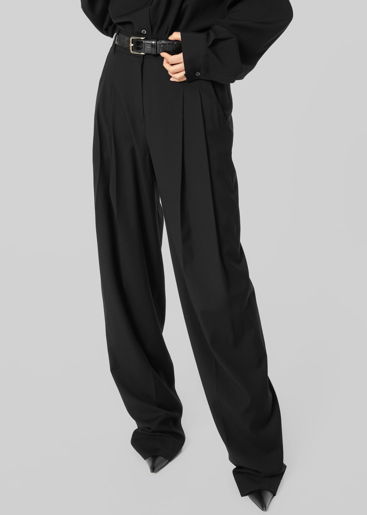 Gelso Pleated Trousers - Black β view 5 of 14