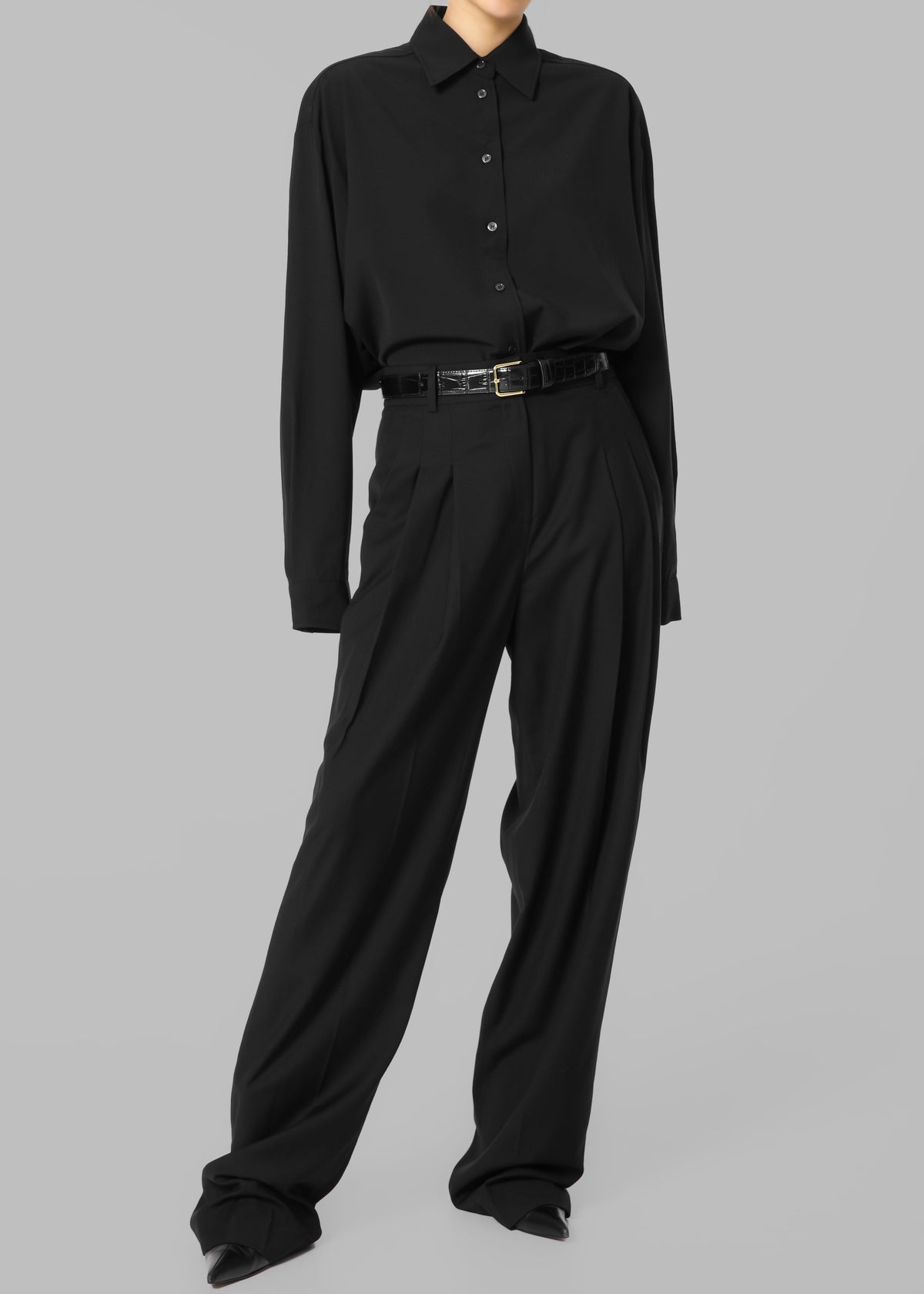 Gelso Pleated Trousers - Black β view 6 of 14