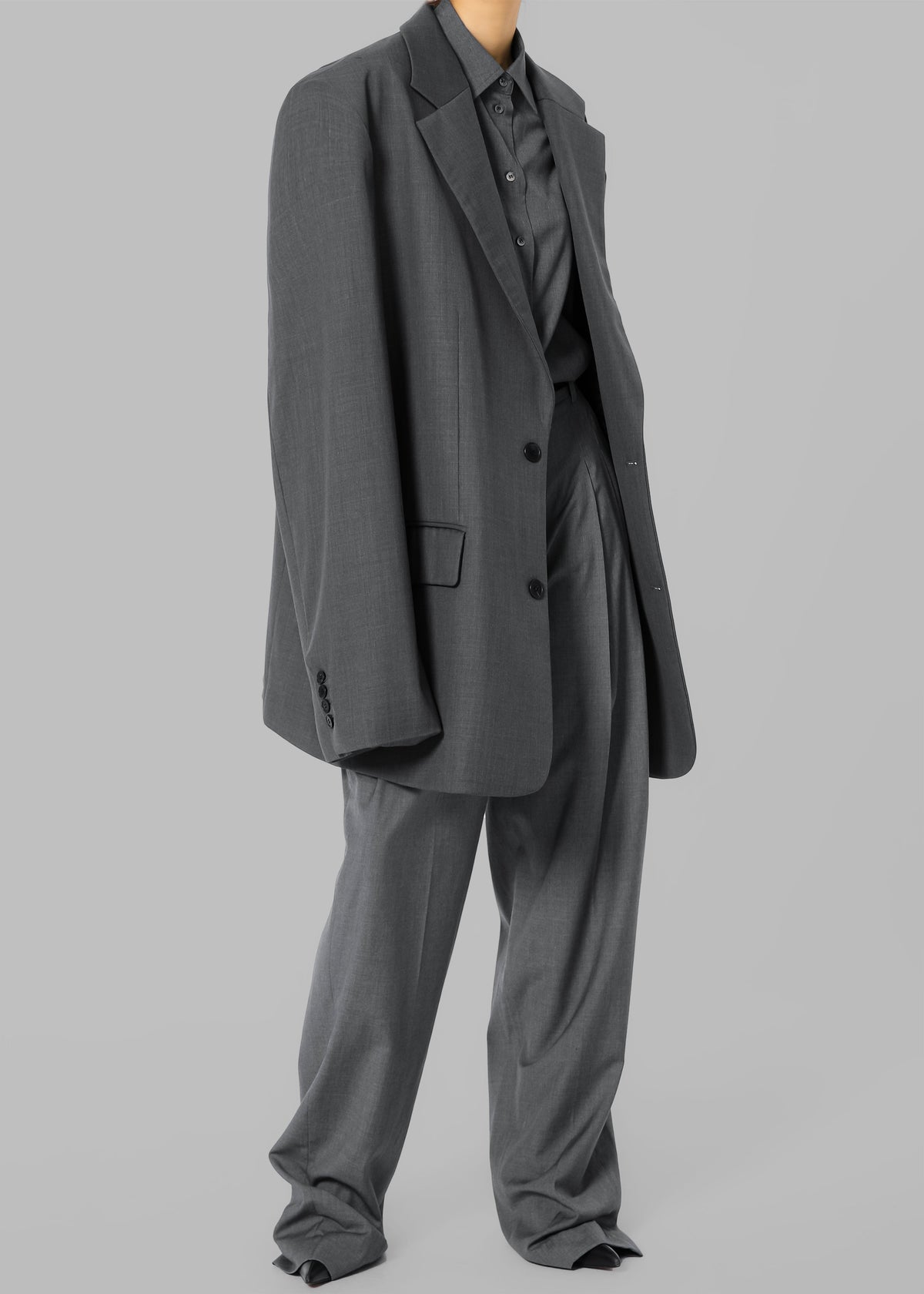 Gelso Oversized Blazer - Dark Grey Melange β view 8 of 14