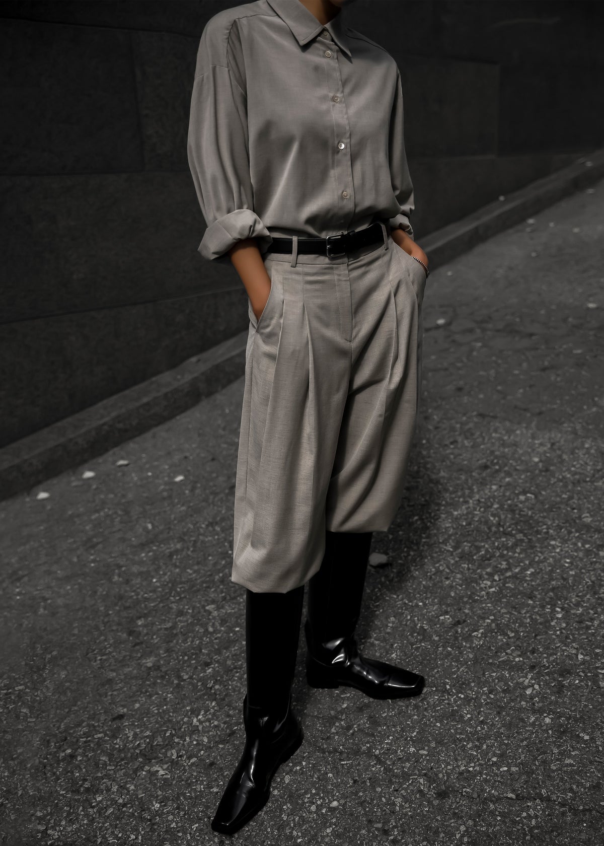Gelso Shirt - Light Taupe Melange β view 4 of 12