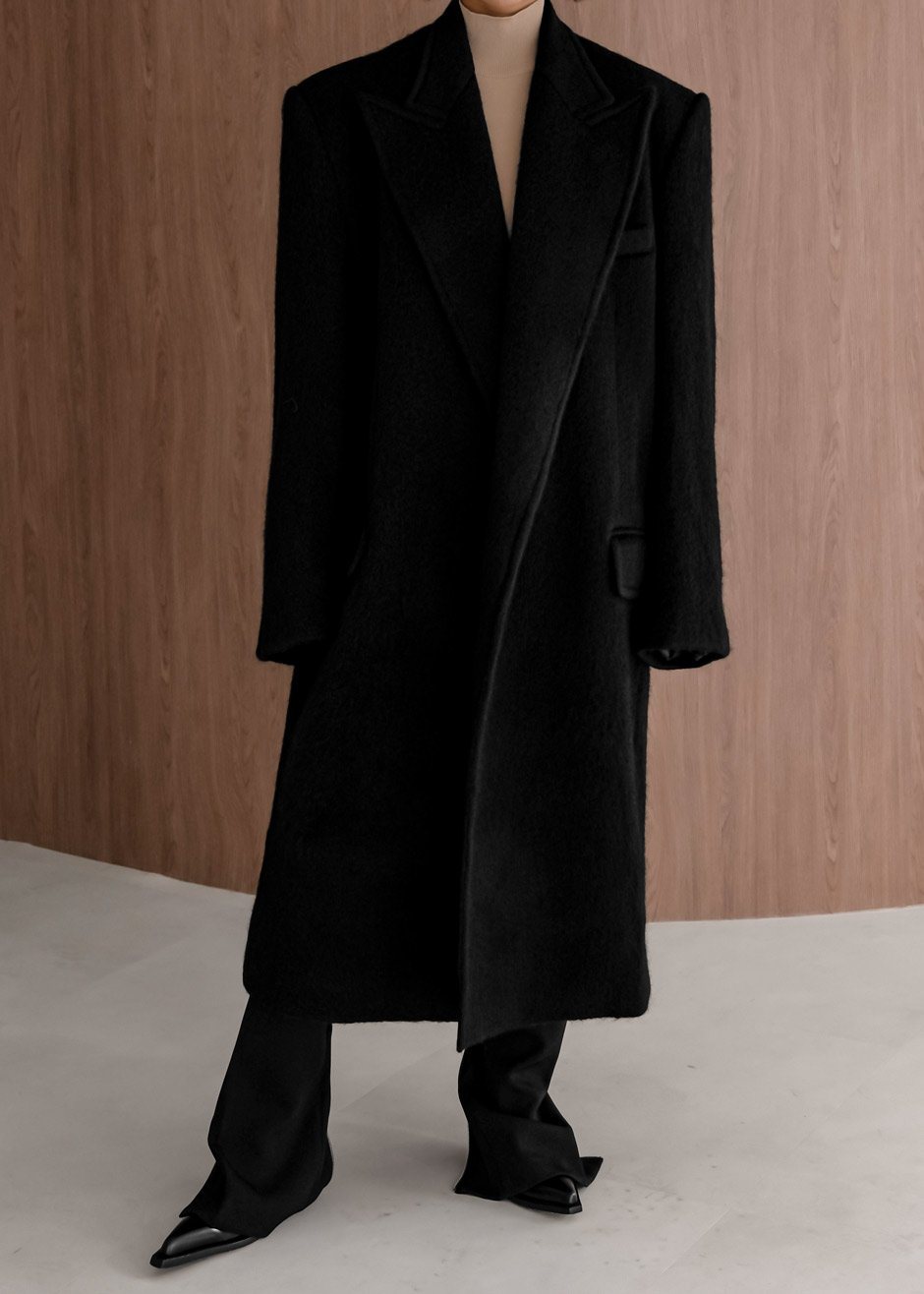John Oversized Coat - Black Coat Nickishop β view 8 of 10