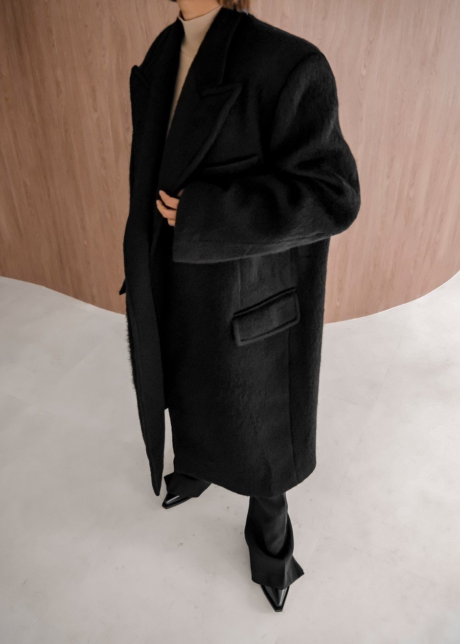 John Oversized Coat - Black Coat Nickishop β view 6 of 10