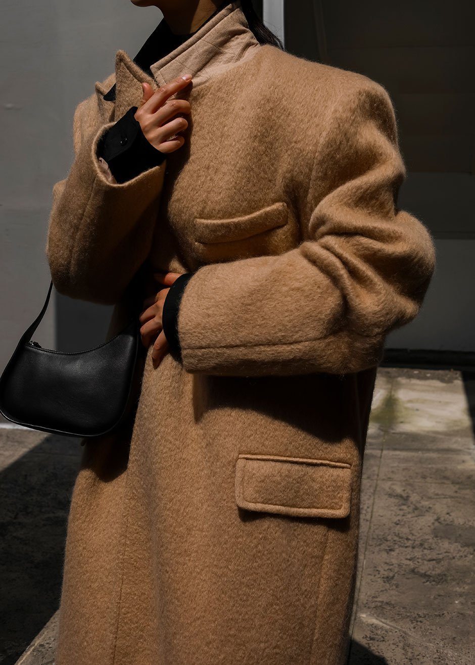 John Oversized Coat - Camel Coat Nickishop β view 6 of 17