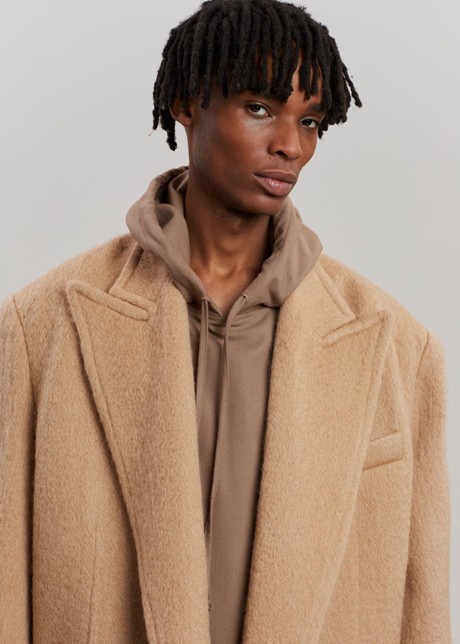 John Oversized Coat - Camel Coat Nickishop β view 12 of 17