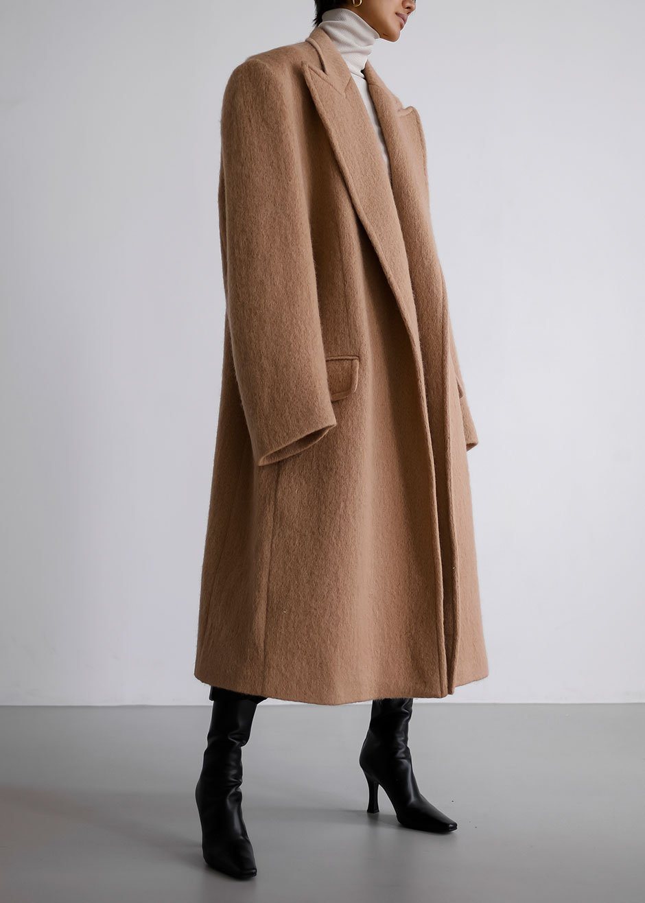 John Oversized Coat - Camel Coat Nickishop β view 4 of 17