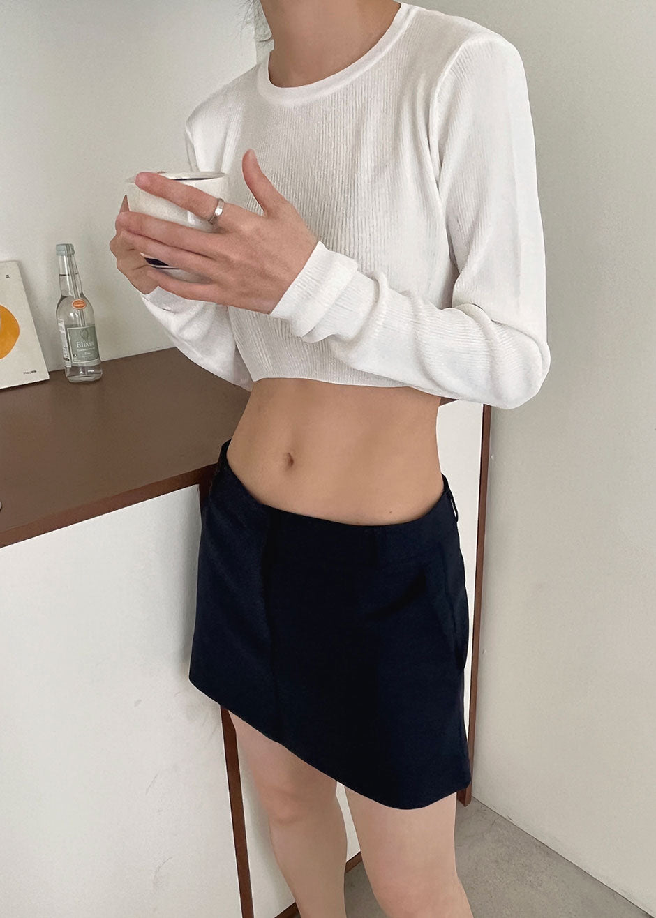 Kazel Cropped Thin Knit Top - White β view 8 of 11