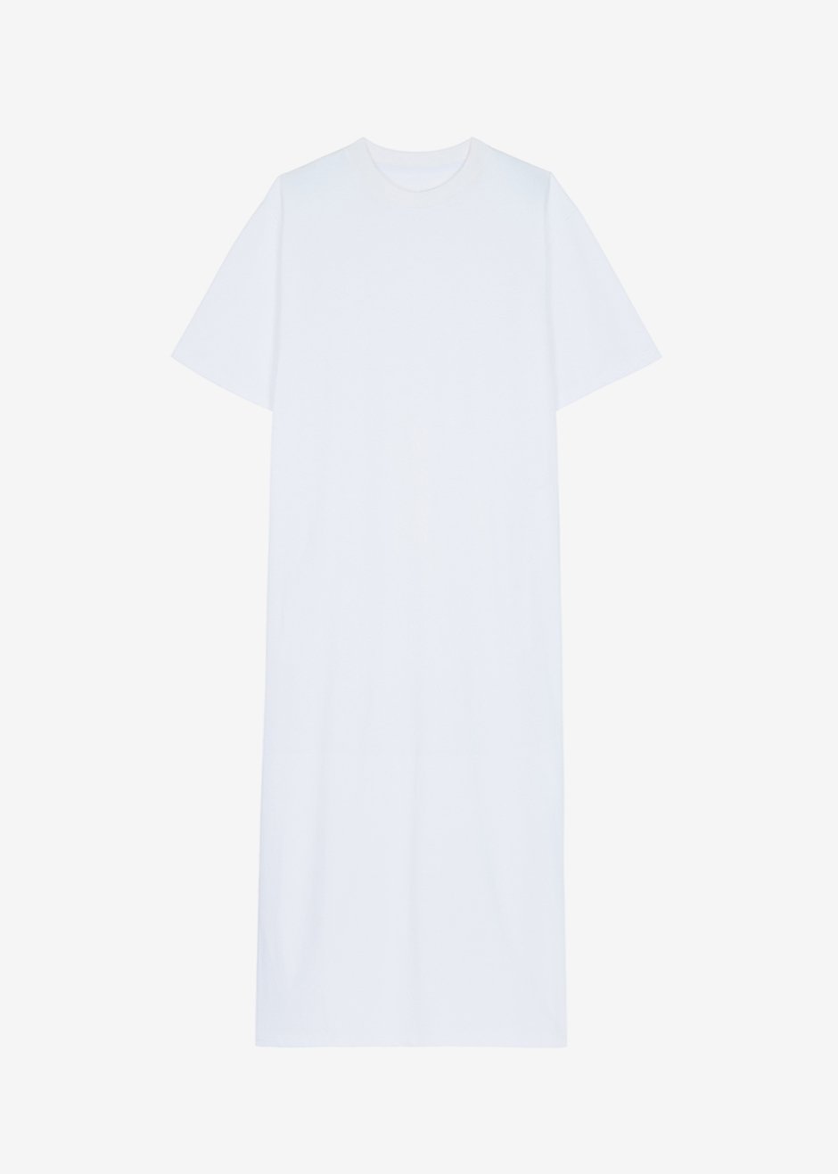 Lou Oversized Tee Dress - Optic White Dress Nickishop β view 8 of 8