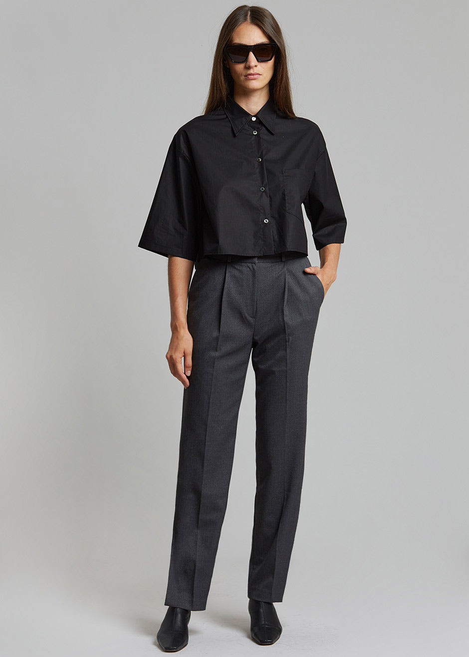 Odem Cropped Shirt - Black Shirt Nickishop β view 3 of 9