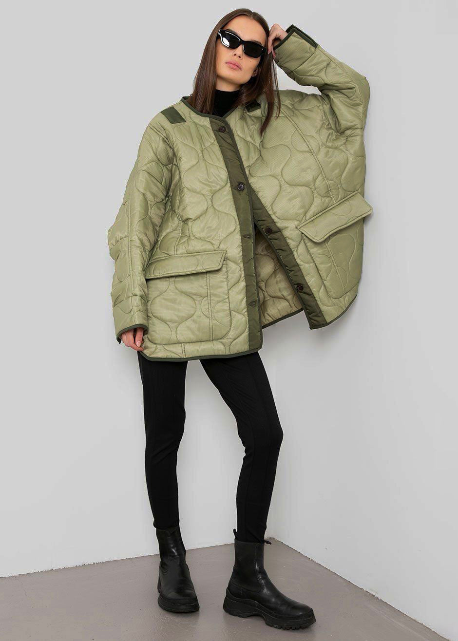 Teddy Quilted Jacket - Moss Green β view 4 of 11