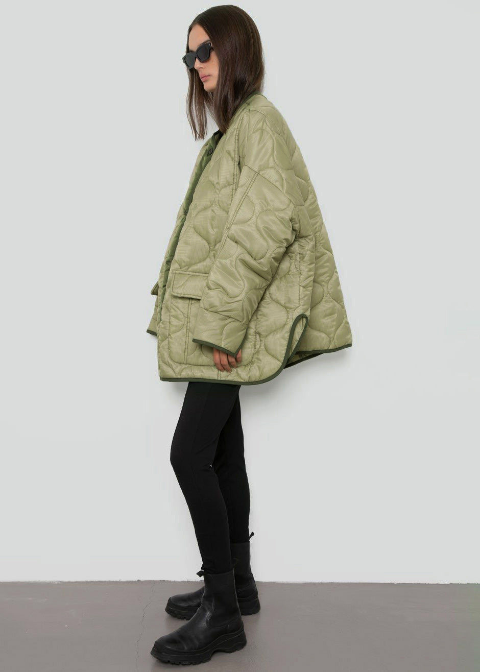 Teddy Quilted Jacket - Moss Green β view 7 of 11