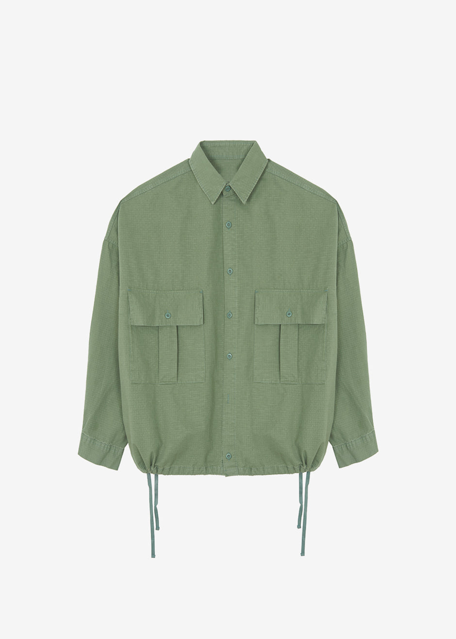 Seb Cargo Shirt - Army Green Shirt Nickishop β view 9 of 9