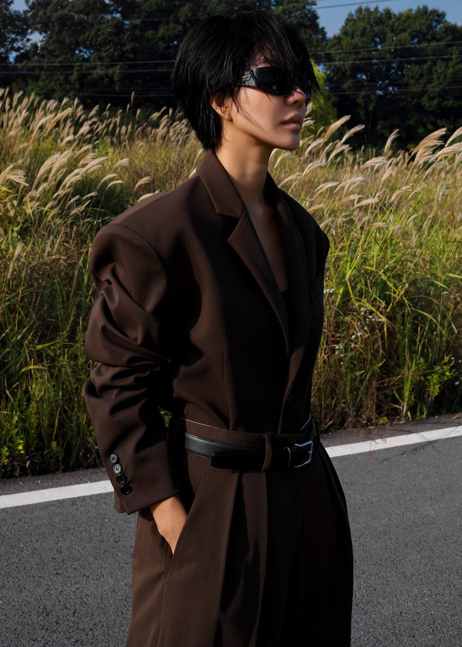 Tansy Oversized Blazer - Chocolate Blazer Nickishop β view 5 of 10