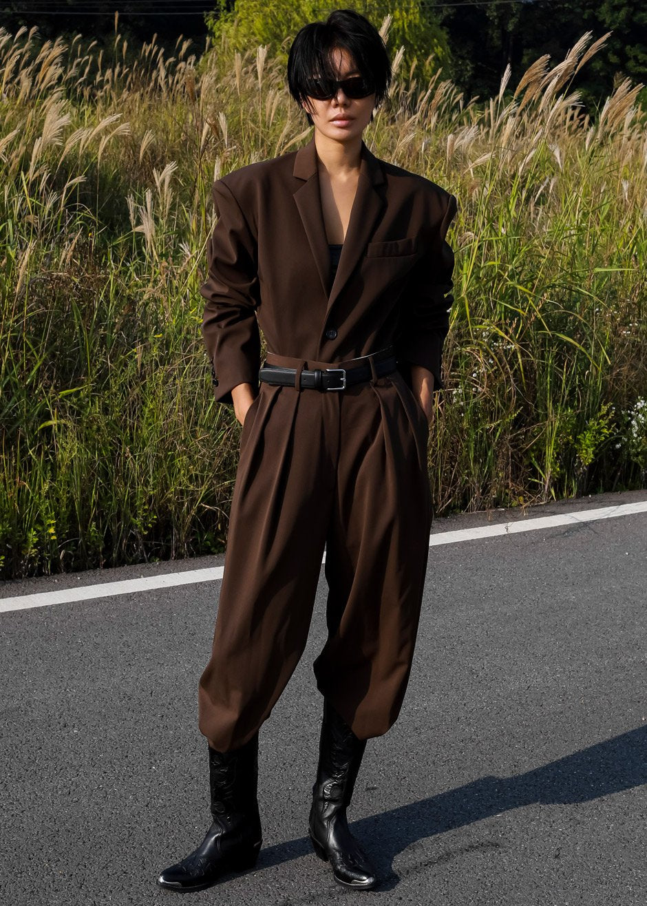 Tansy Oversized Blazer - Chocolate Blazer Nickishop β view 9 of 10