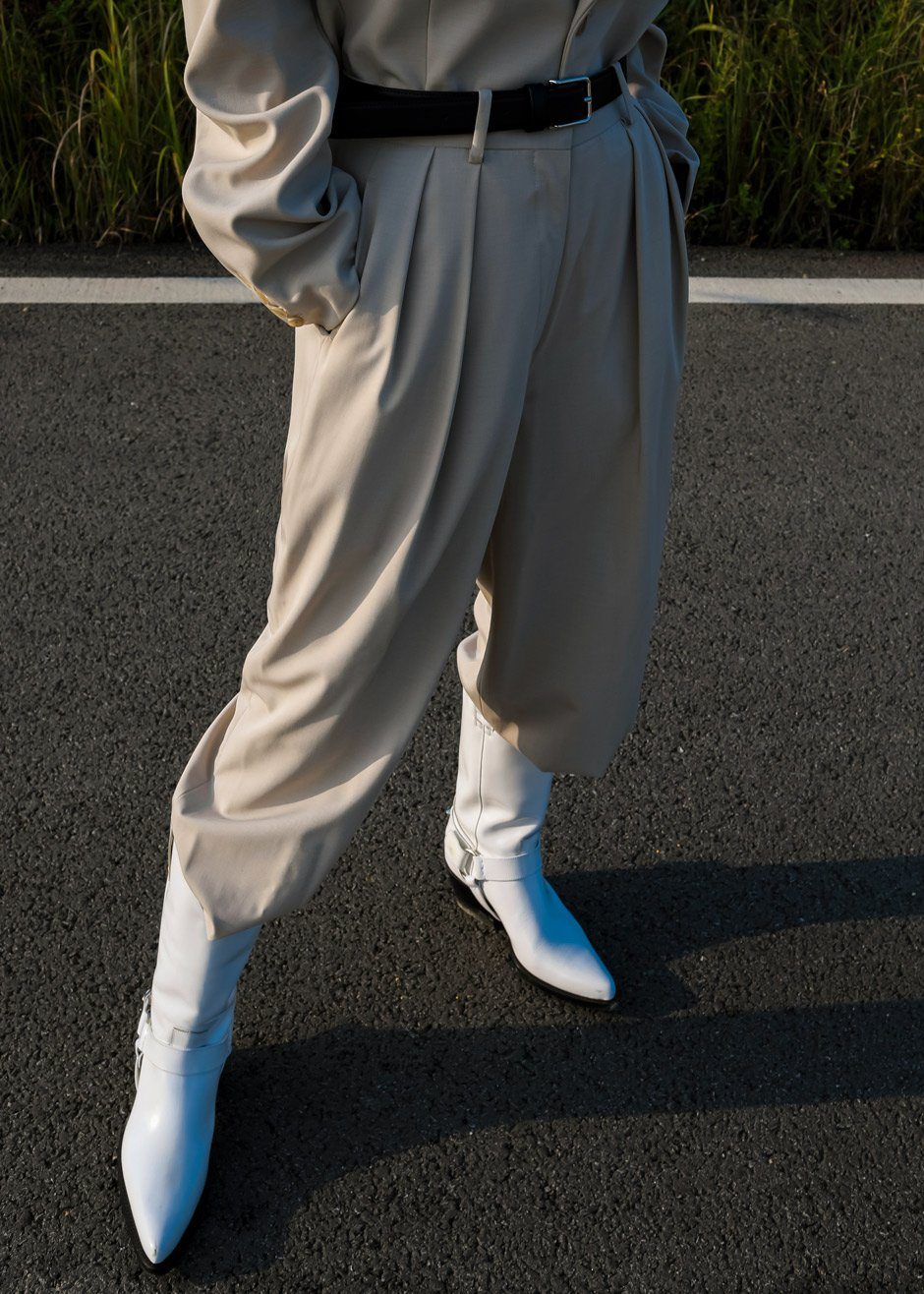 Tansy Pleated Trousers - Beige Pants Nickishop β view 8 of 11