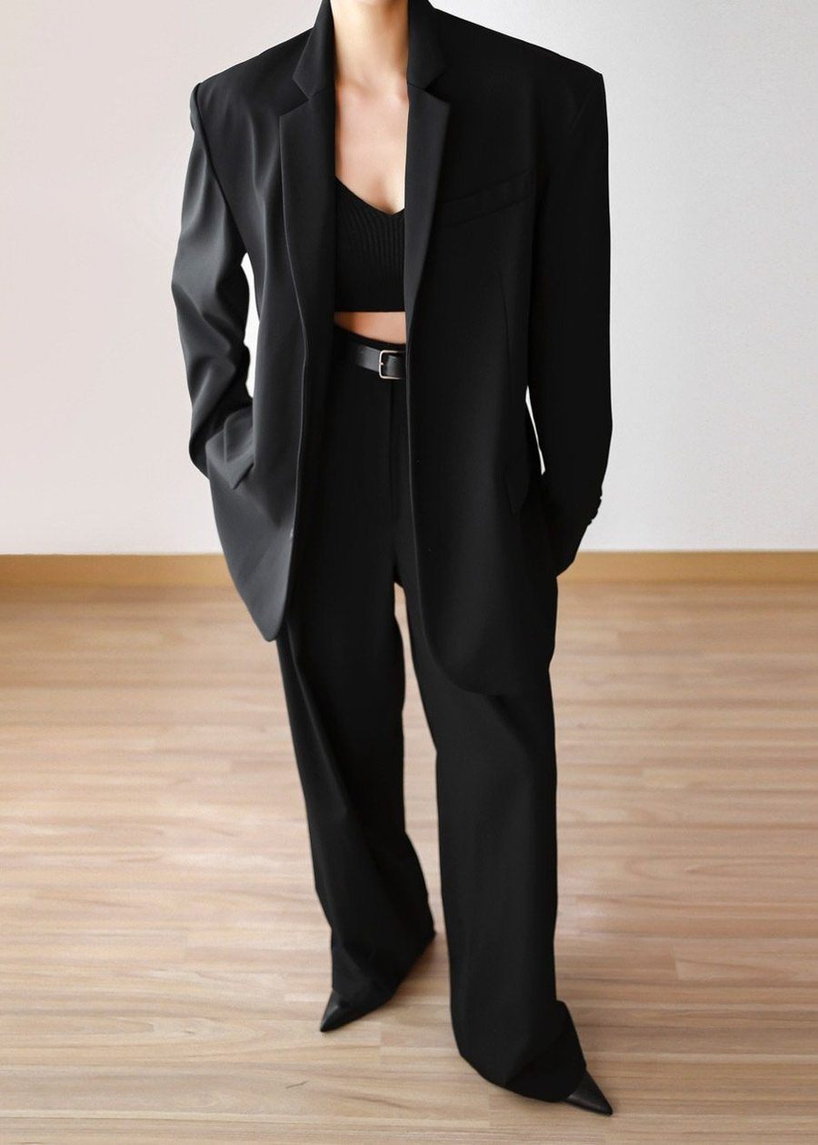Tansy Pleated Trousers - Black Pants Nickishop β view 8 of 10