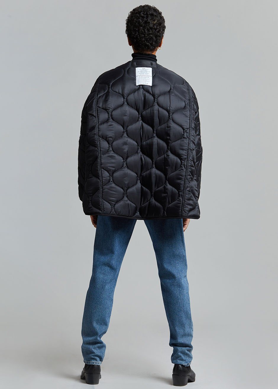Teddy Quilted Jacket - Black Jacket Nickishop β view 6 of 7
