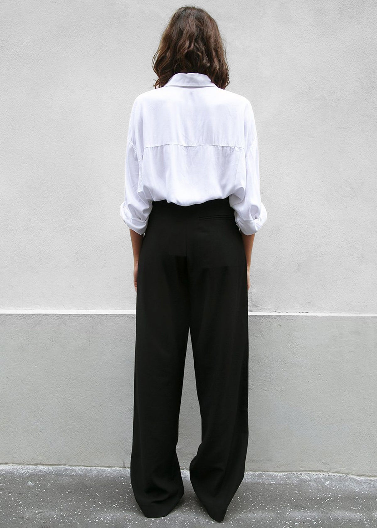 Hanna Silky Oversized Blouse - White β view 7 of 8