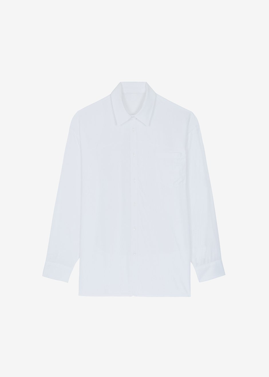 White Silky Oversized Button Shirt Shirt Nickishop β view 8 of 8