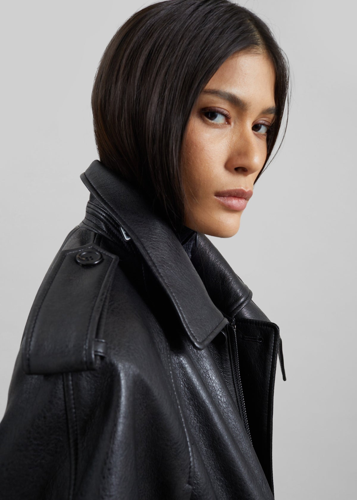 Nyland Faux Leather Padded Jacket - Black β view 7 of 13