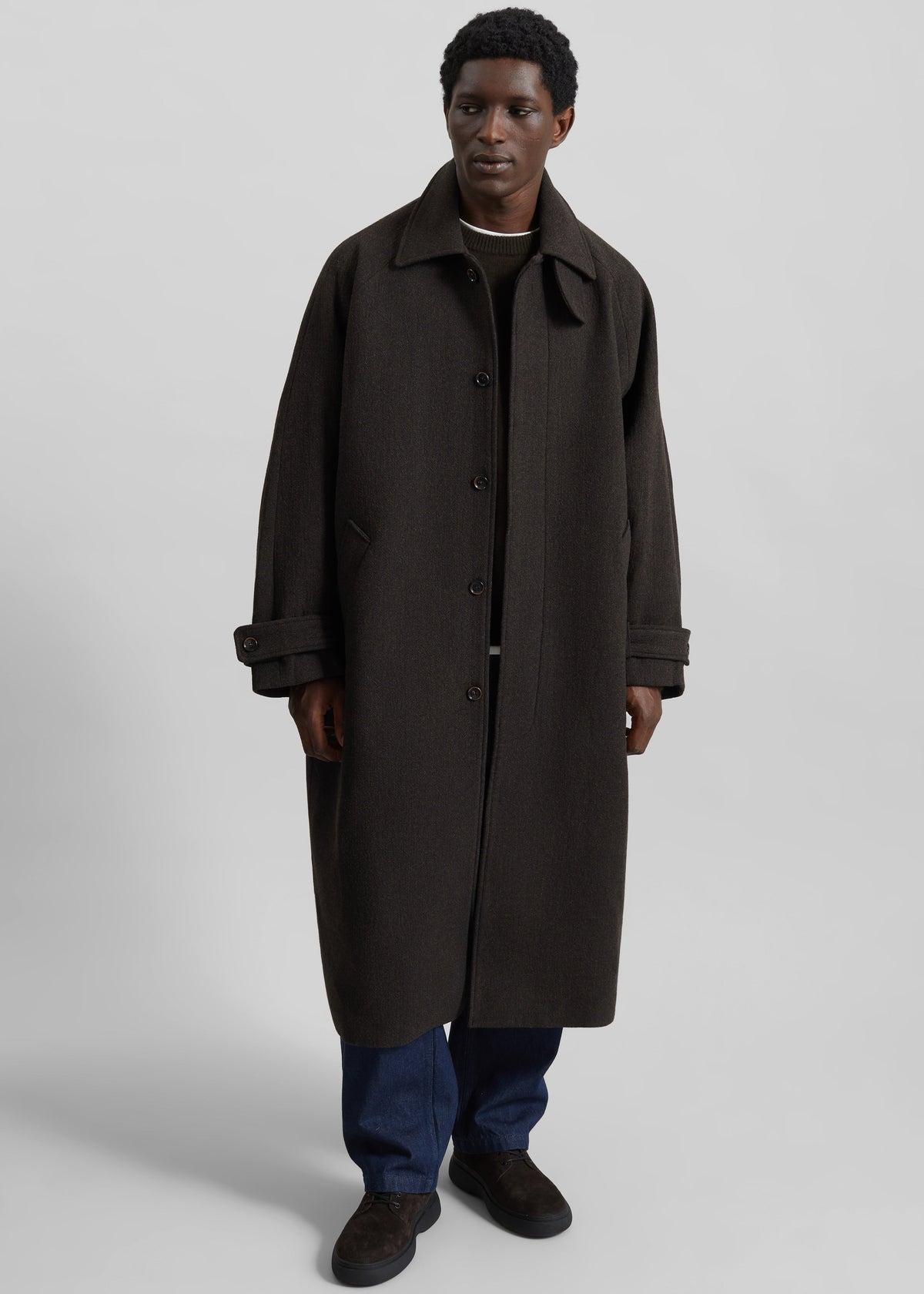 Zach Wool Blend Coat - Brown – view 1 of 8