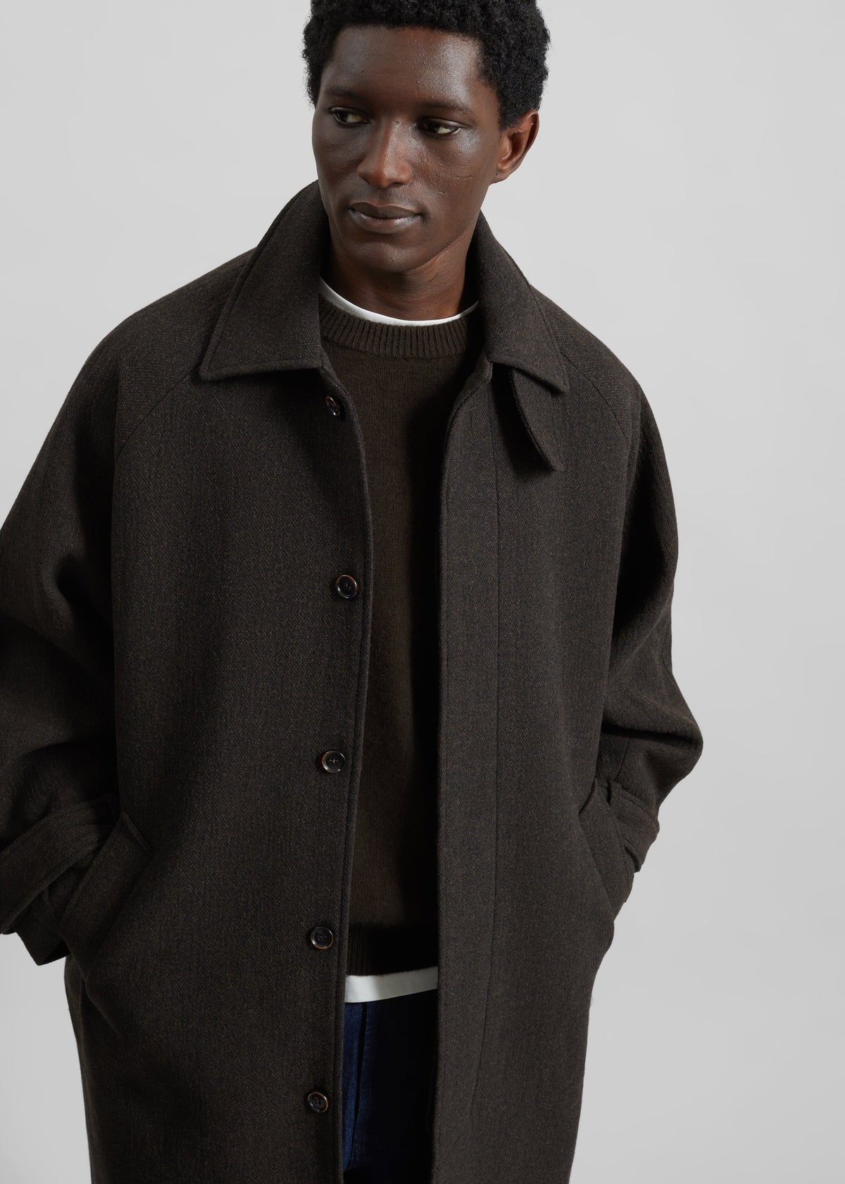 Zach Wool Blend Coat - Brown – view 4 of 8