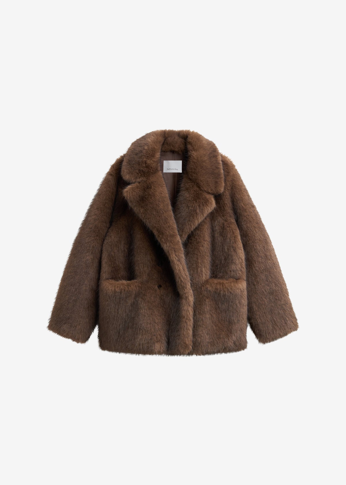 Adamello Faux Fur Short Coat - Brown – view 10 of 10