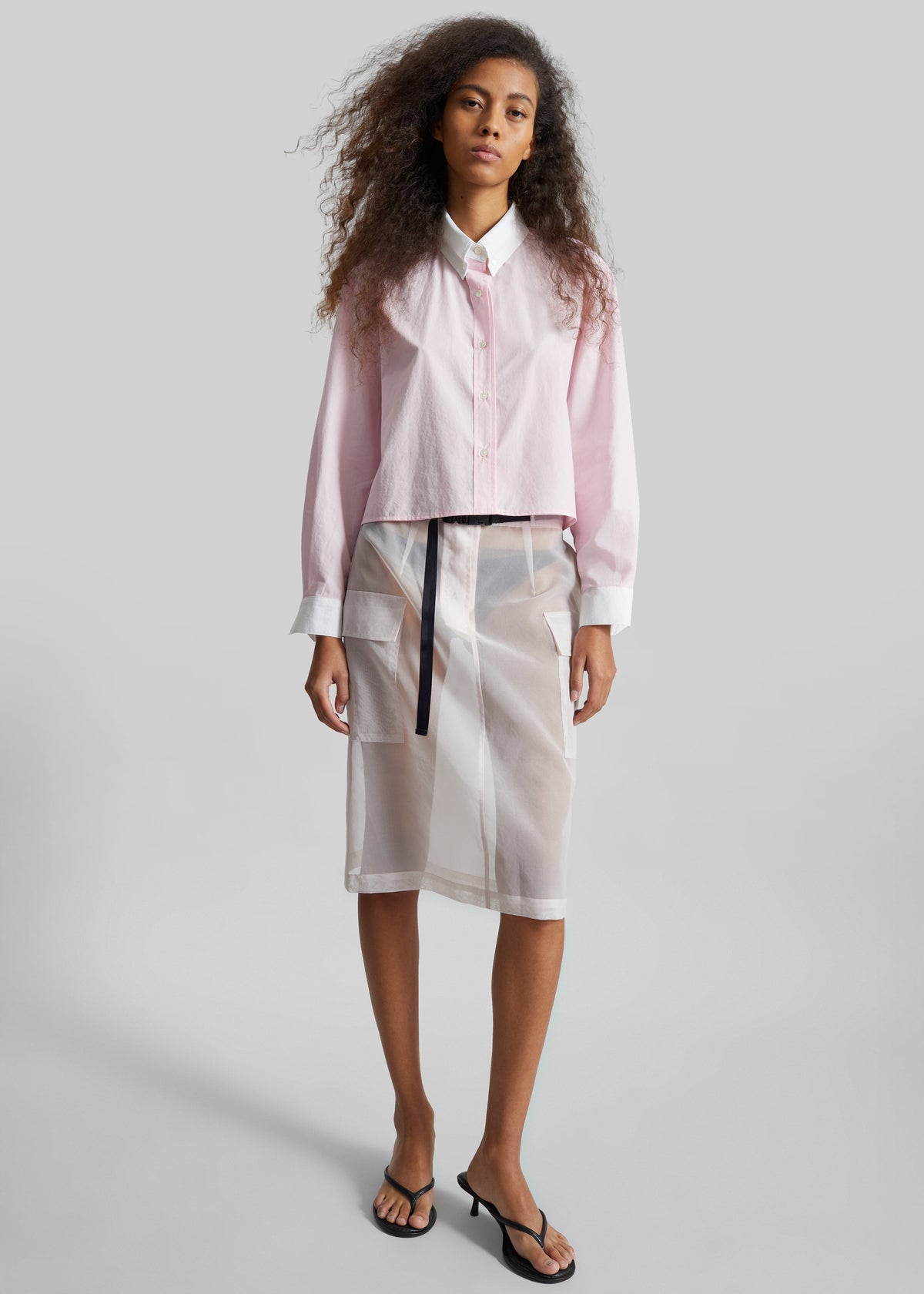 Aix Cropped Boxy Shirt - Pink – view 2 of 6