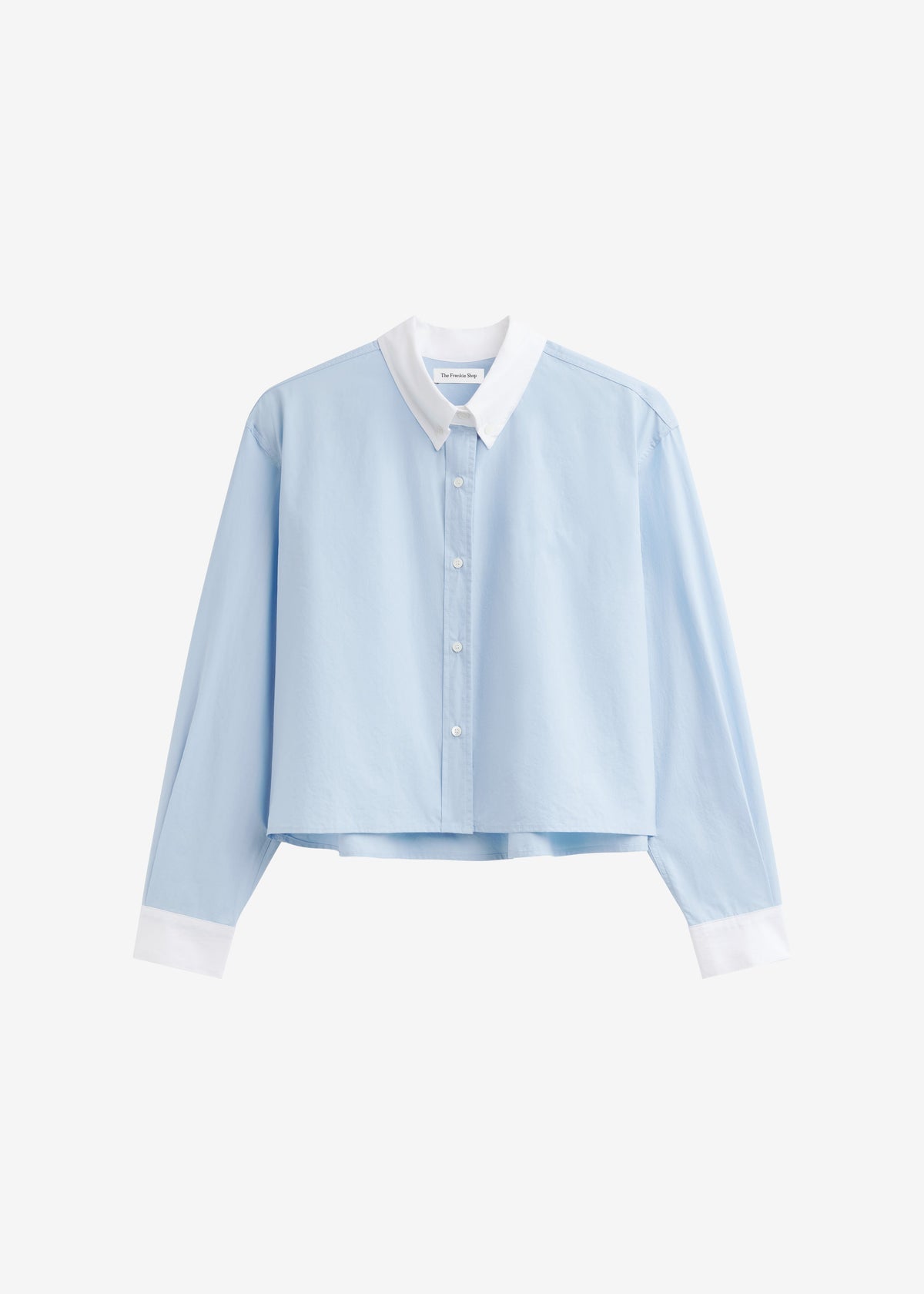 Aix Cropped Boxy Shirt - Sky Blue – view 9 of 9