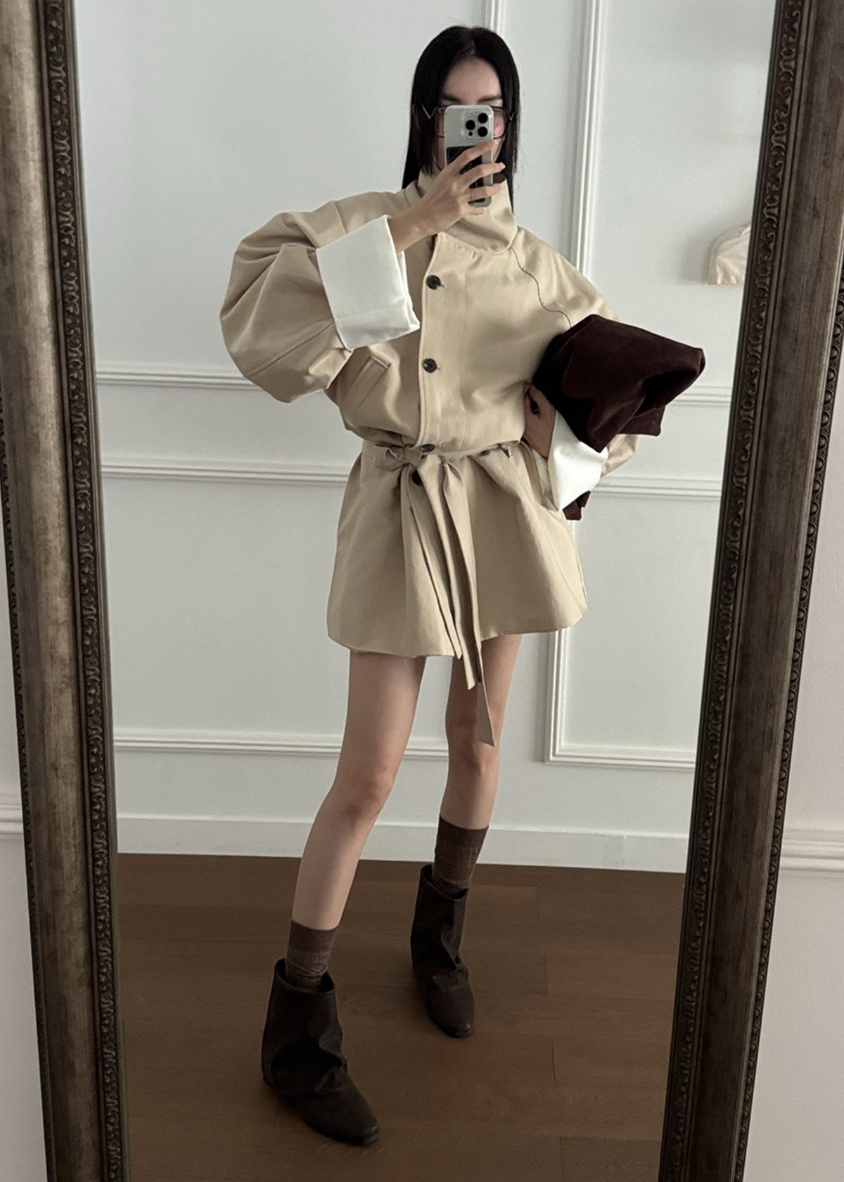 Alberta Short Trench - Beige – view 1 of 11
