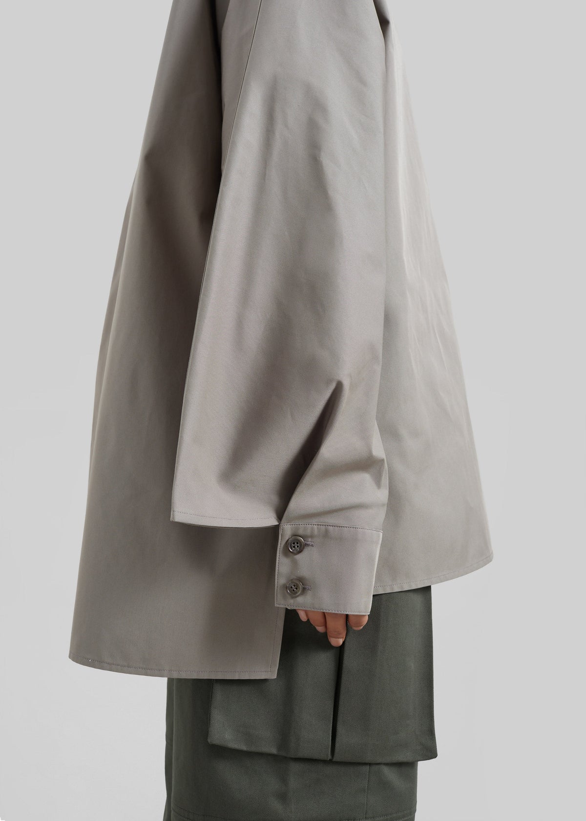 Alda Oversized Long Shirt - Taupe – view 5 of 8