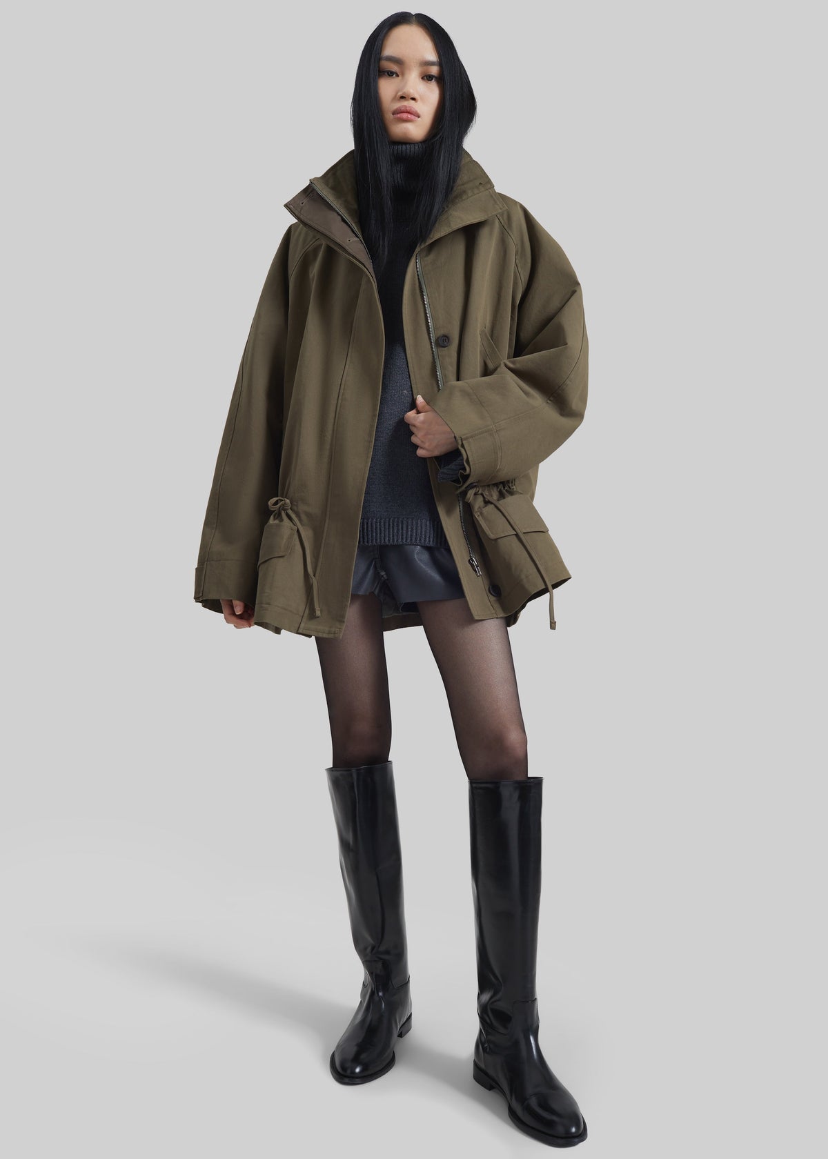 Alesie Drawstring Jacket - Olive Brown – view 6 of 8